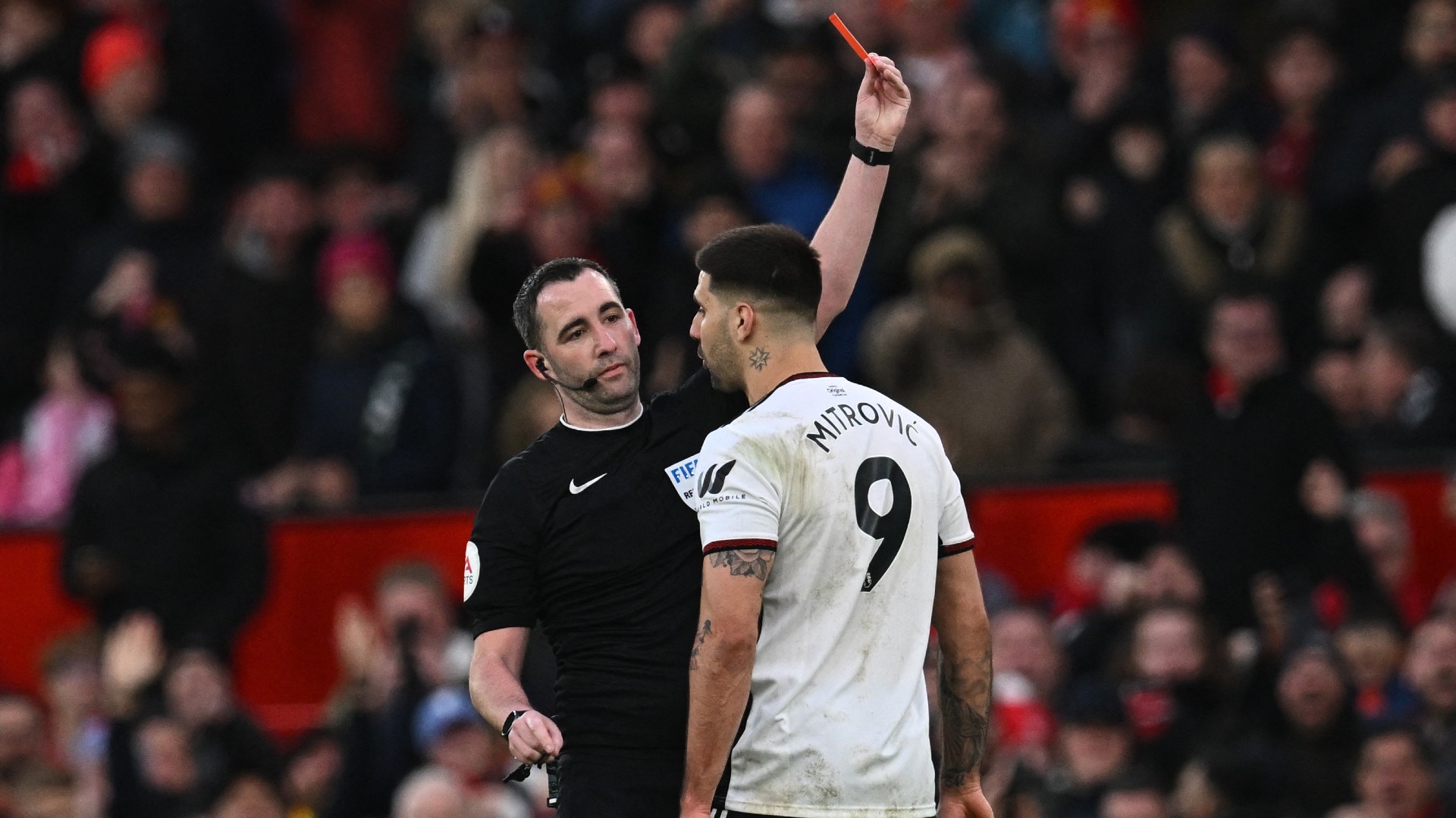 Fulham's Mitrovic handed eightmatch ban after pushing referee in Old Trafford defeat